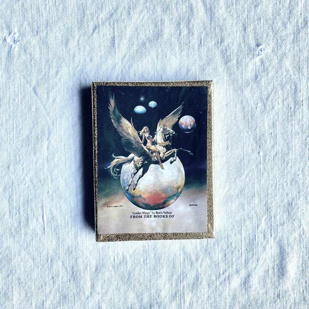 1977 New Vtg Boris Vallejo 50 Book Plates Set Fantasy Sci Fi Art Library Ex Libr